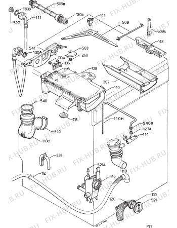 Взрыв-схема стиральной машины Electrolux WH4675T - Схема узла Hydraulic System 272